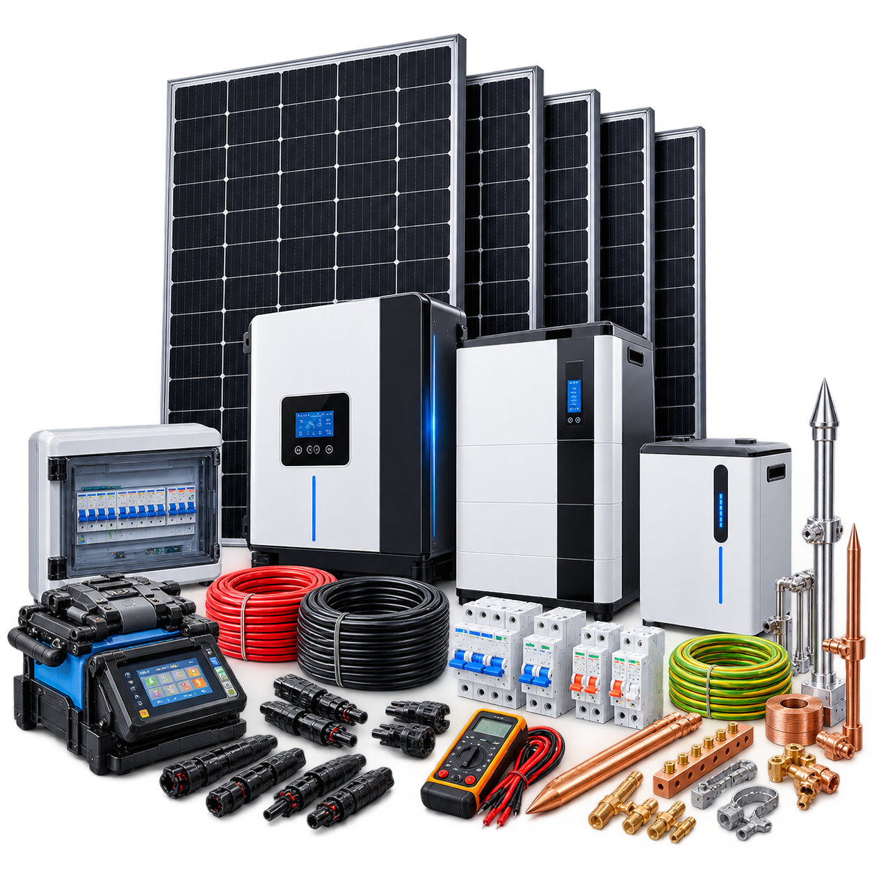Solar Panels Solar Inverter Lithium Battery